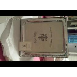Cornice portafoto in argento con scatola