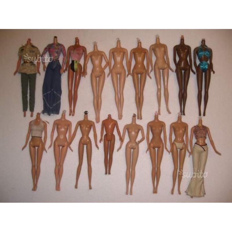 Lotto 17 corpi Barbie anni 90, anni 2000