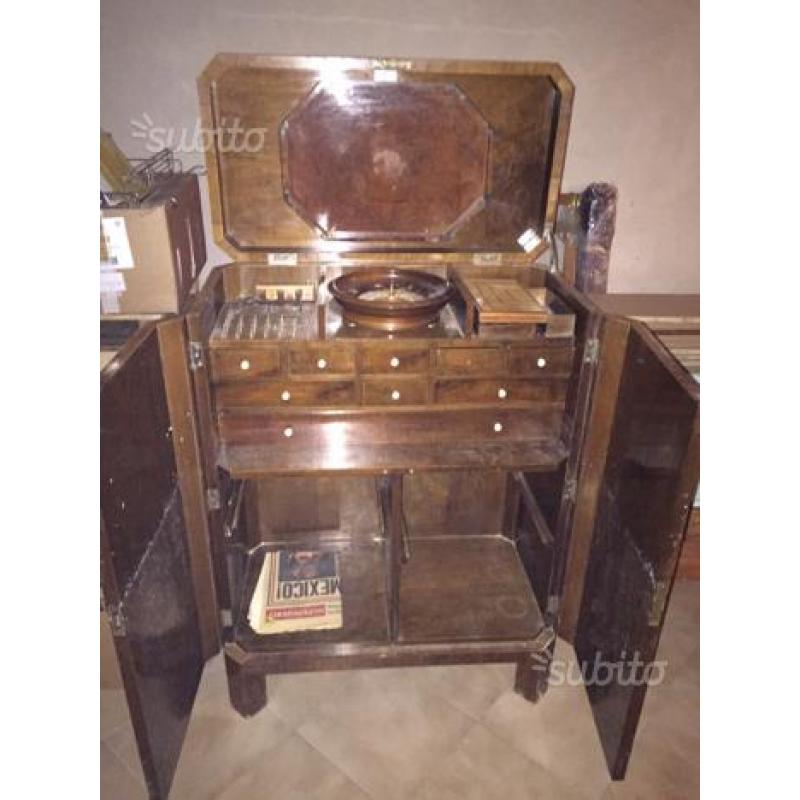 Antico Bar cabinet roulette anni '30 vintage